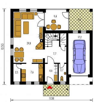 Plan de sol du rez-de-chaussée - COMFORT 109